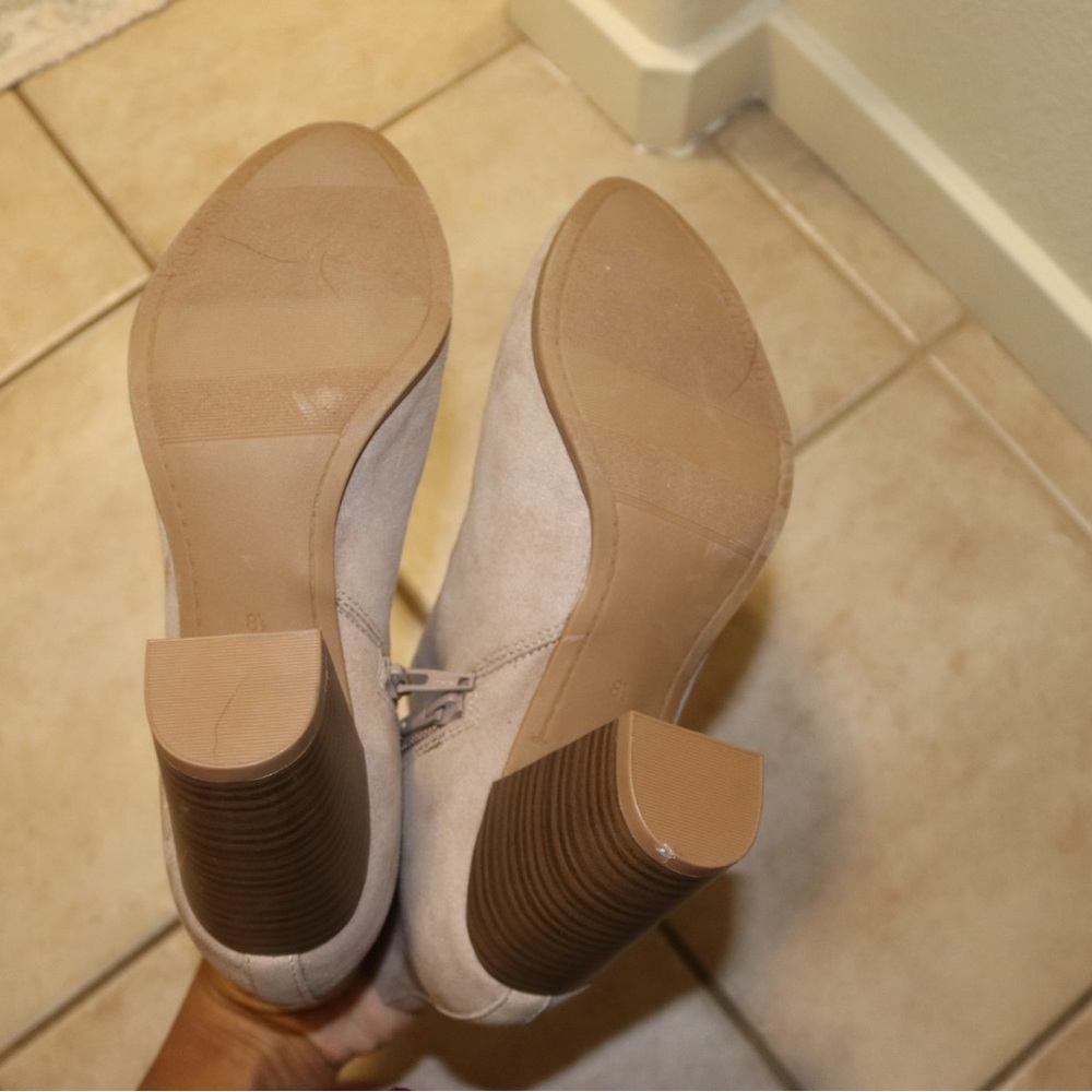 Light tan ankle booties